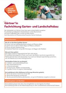 Titel PDF Ausbildung Gärtner*in Fachrichtung Zierpflanzenbau
