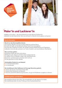 Titel PDF Ausbildung Maler*in und Lackierer*in im bbw Südhessen