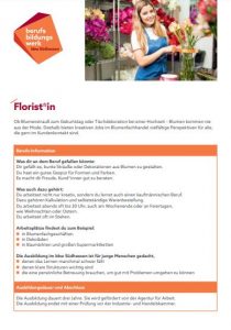 Titel PDF Ausbildungsangebot Florist*in