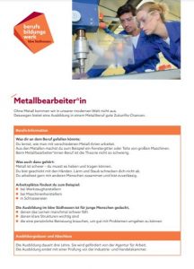 Ausbildungsangebot Metallbearbeiter im bbw Südhessen