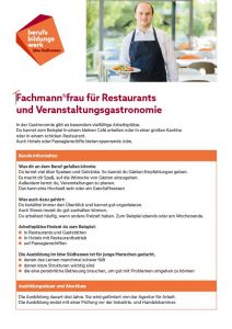 Berufe-Blatt Fachmann_Fachfrau für Restaurants und Veranstaltungsgastronomie